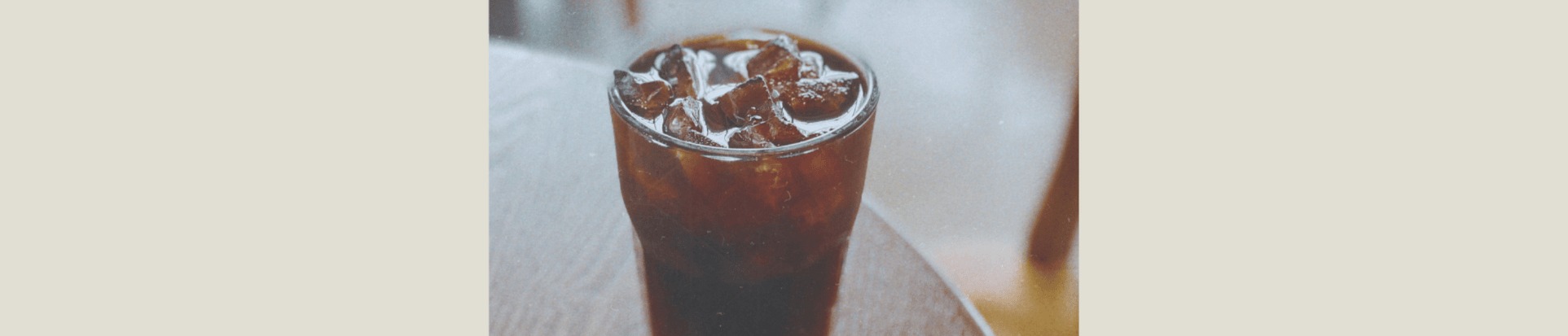 vintage iced coffee on table