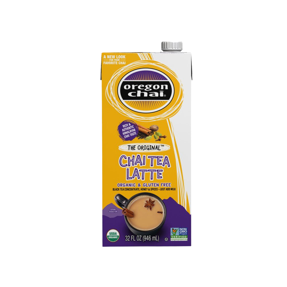 Oregon Chai Organic Original Chai Tea Latte 1:1 Concentrate 32oz Carton