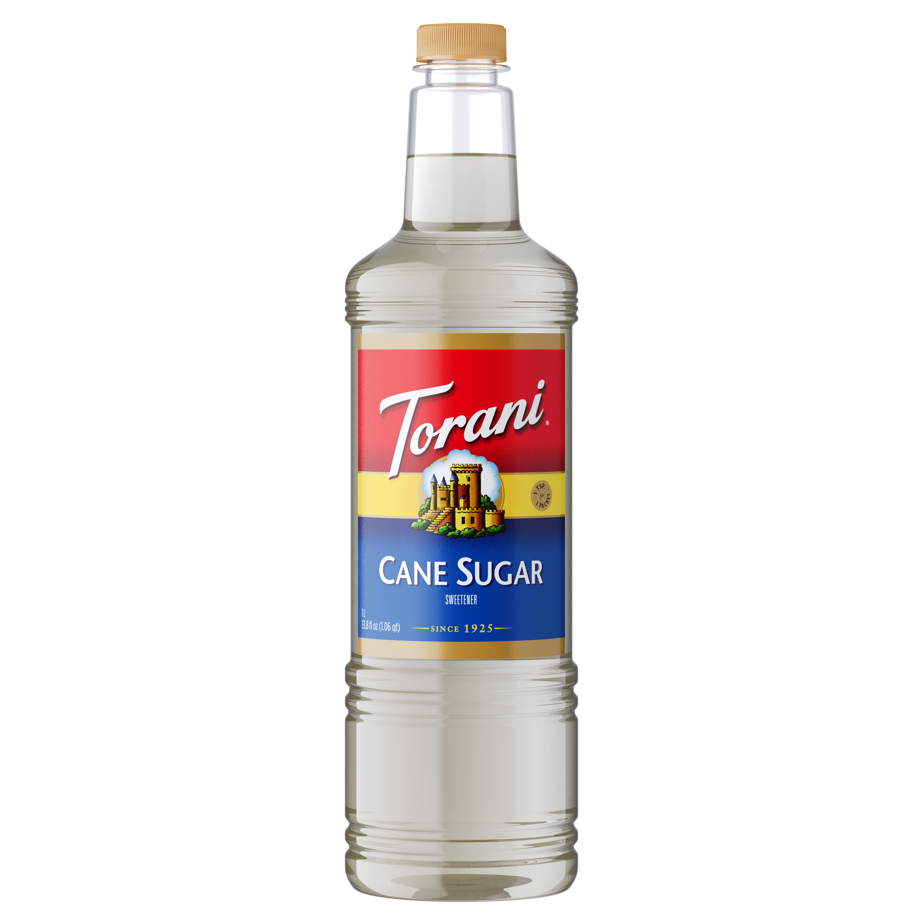 Torani Cane Sugar Sweetener Flavoring Syrup 1L Plastic Bottle