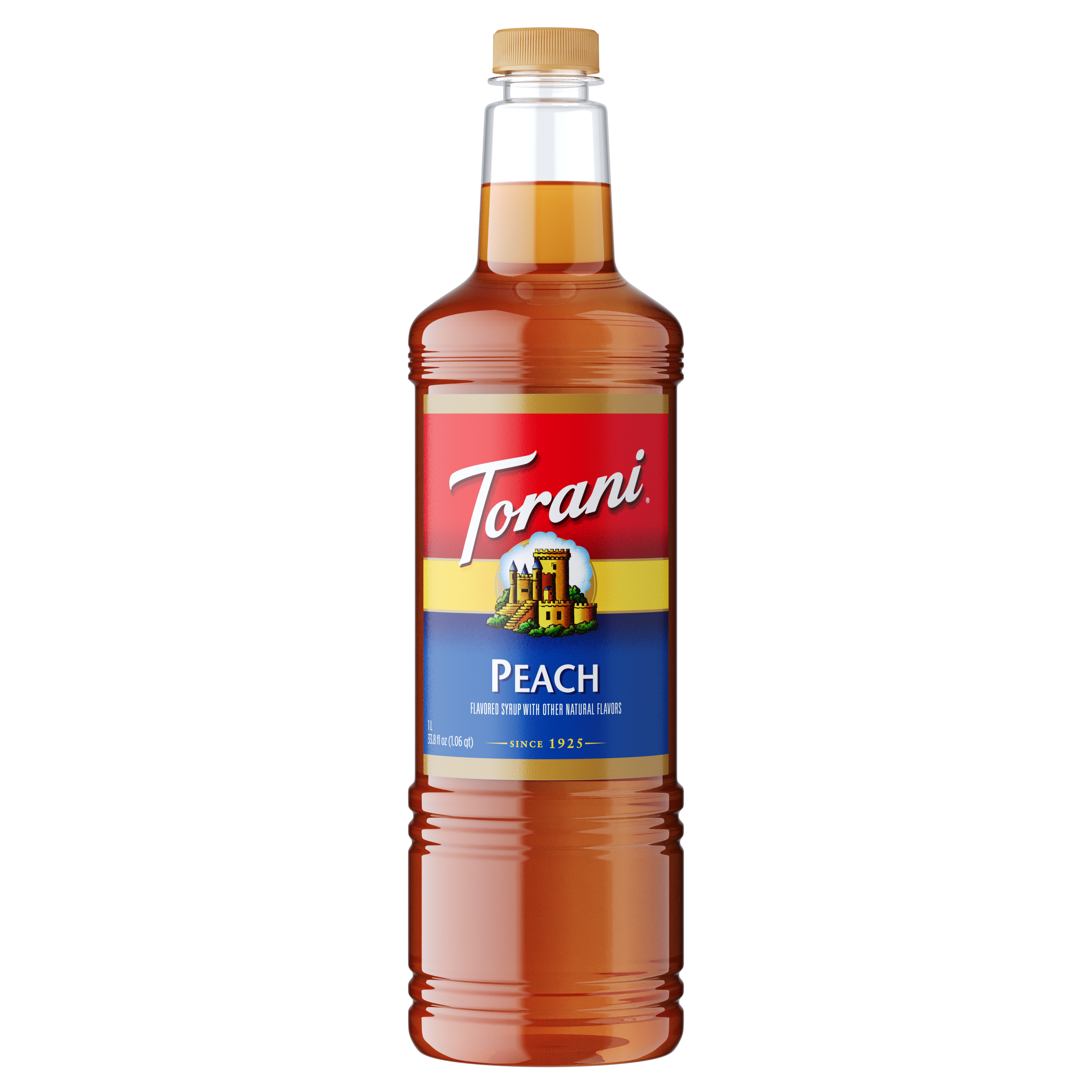 Torani Peach Flavoring Syrup 1L Plastic Bottle – Dilworth Coffee