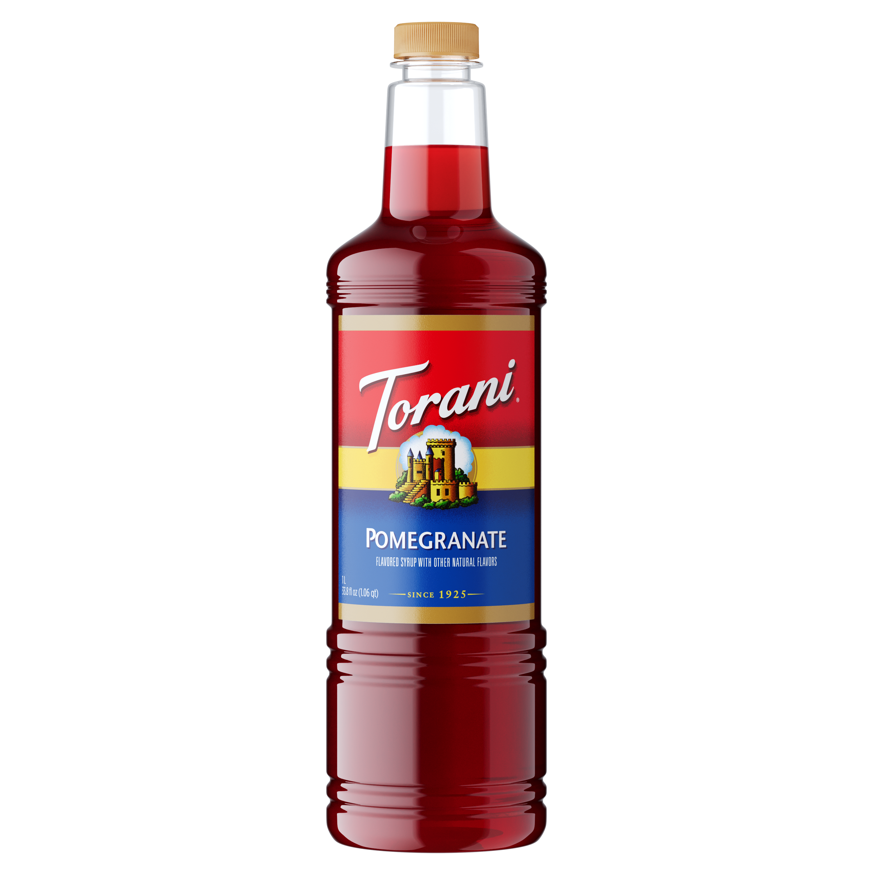 Torani Pomegranate Flavoring Syrup 1L Plastic Bottle