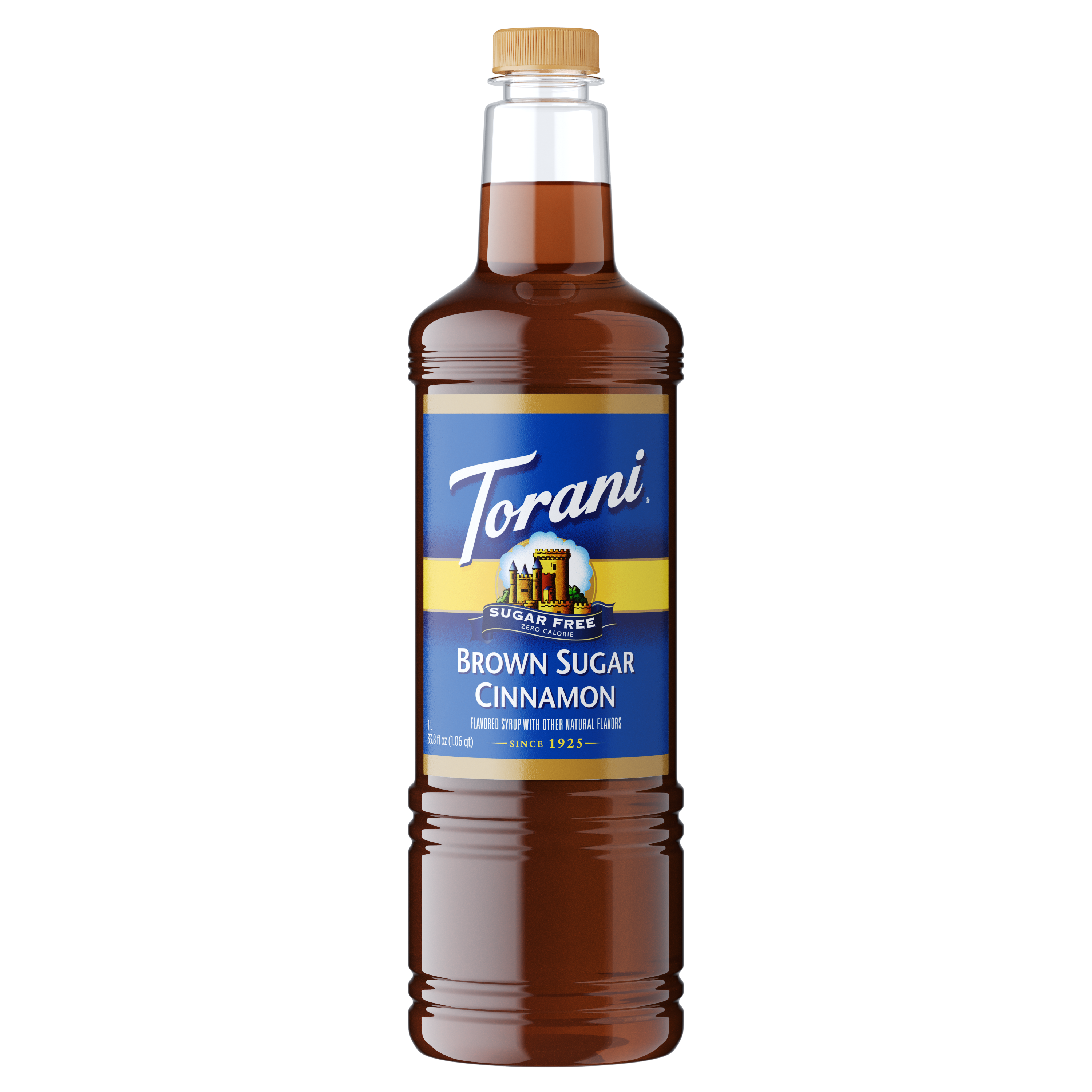 Torani Sugar Free Brown Sugar Cinnamon Flavoring Syrup 1L Plastic Bottle