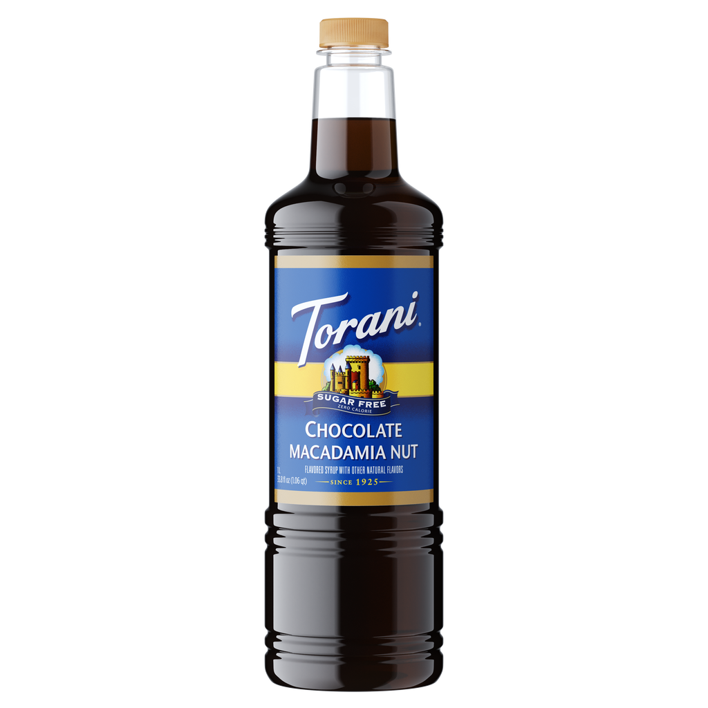 Torani Sugar Free Chocolate Macadamia Nut Flavoring Syrup 1L