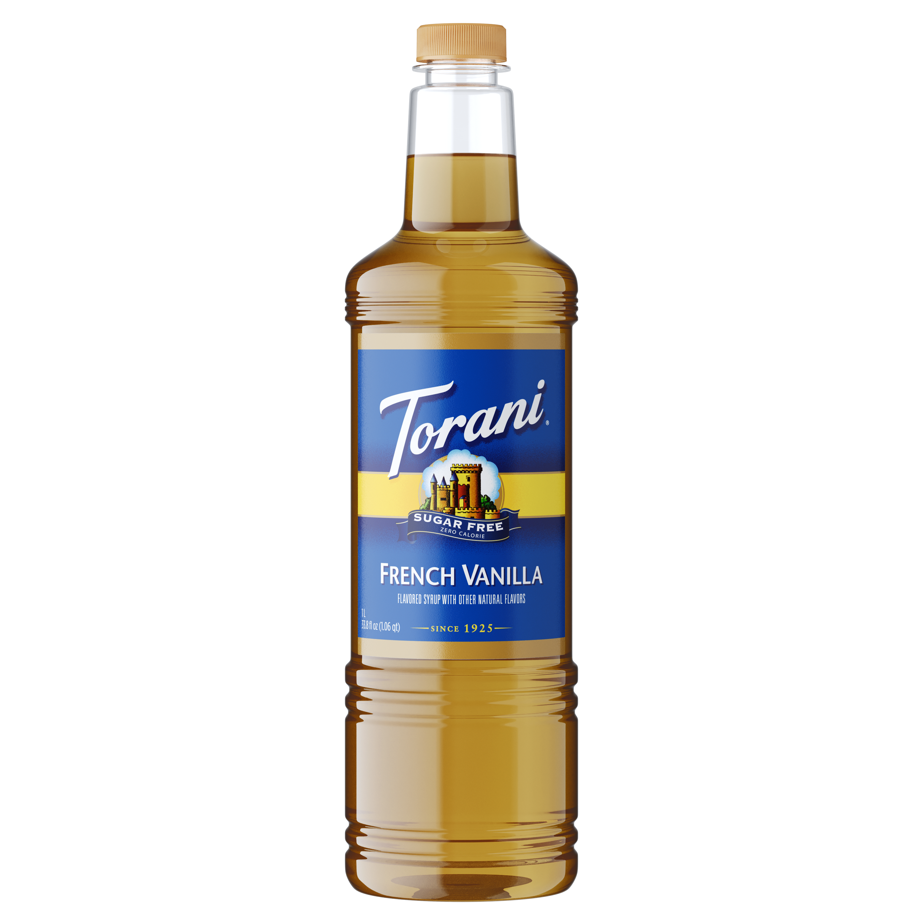 Torani Sugar Free French Vanilla Flavoring Syrup 1L Plastic Bottle