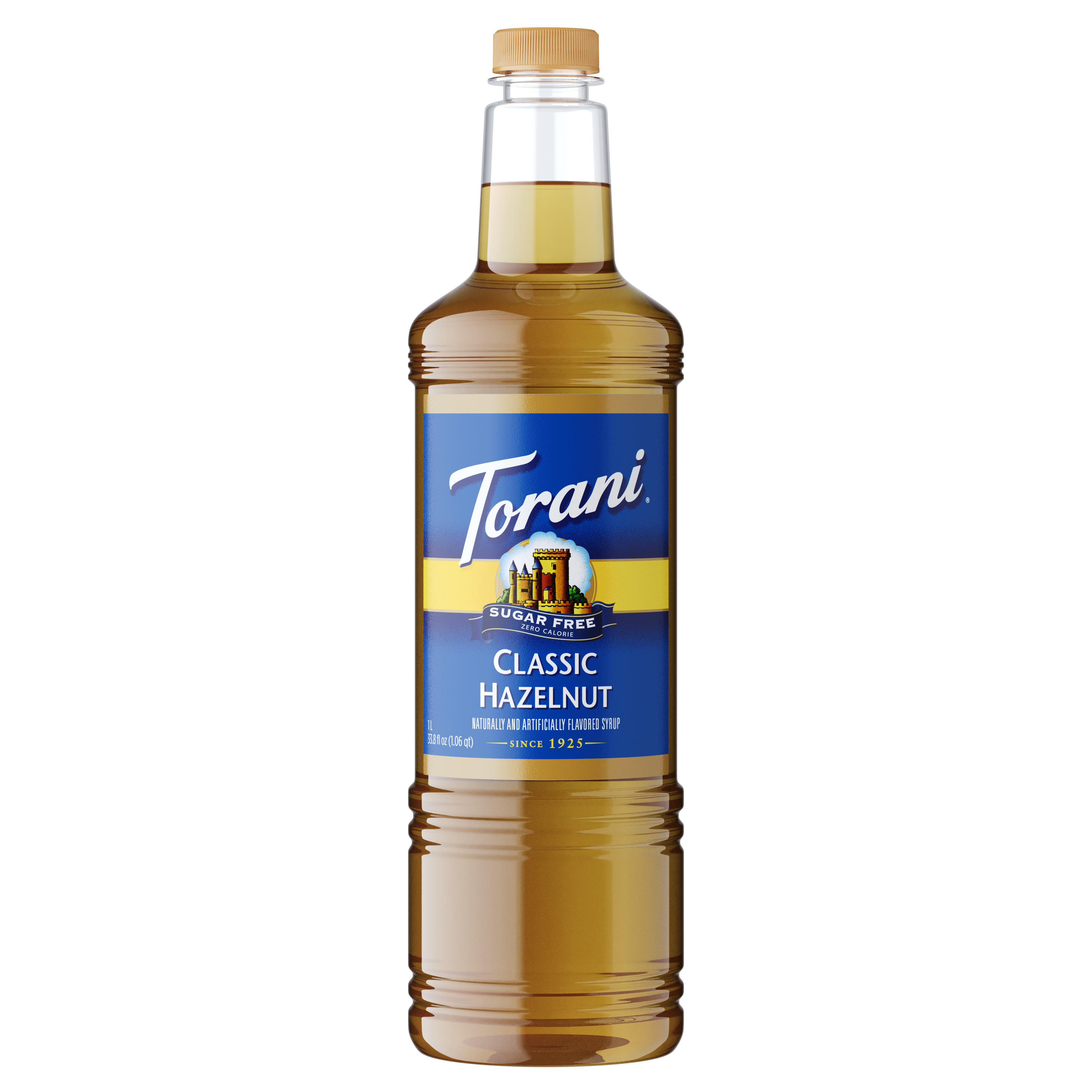 Torani Sugar Free Hazelnut Classic Flavoring Syrup 1L Plastic Bottle