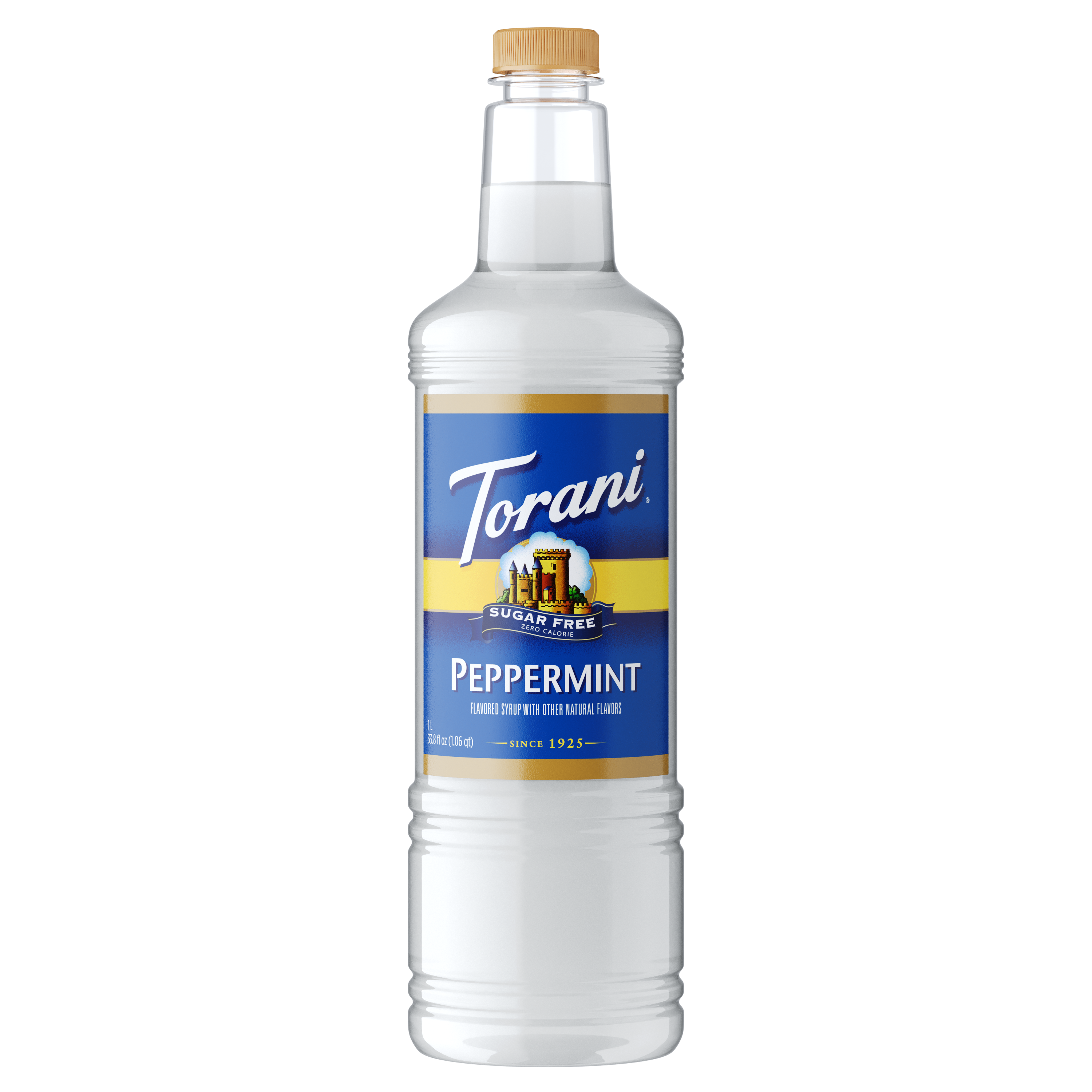 Torani Sugar Free Peppermint Flavoring Syrup 1L Plastic Bottle