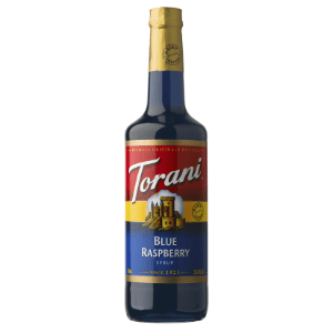 Torani Blue Raspberry Flavoring Syrup 750mL Plastic Bottle