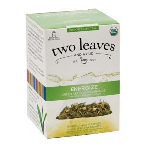 Two Leaves Organic Energize Green Tea Retail 15ct Box