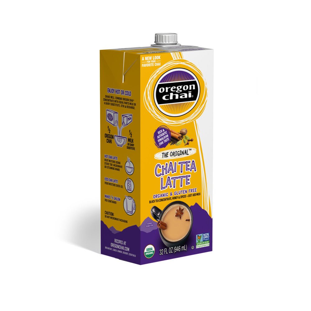 Oregon Chai Organic Original Chai Tea Latte 1:1 Concentrate 32oz Carton