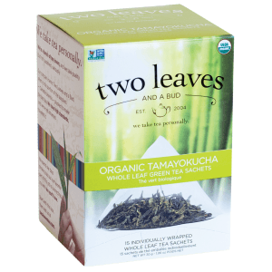 Two Leaves Organic Tamayokucha Green Tea Retail 15ct Box