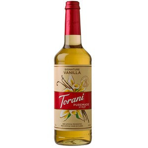 Torani Puremade Signature Vanilla Flavoring Syrup 750mL Plastic Bottle